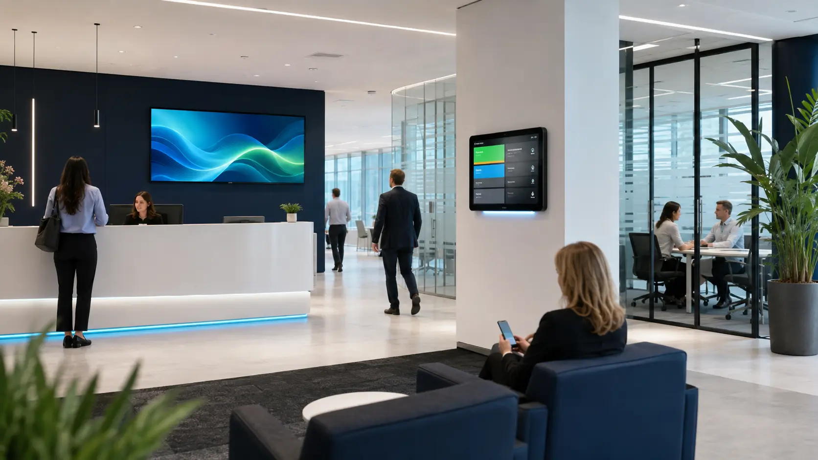 Service area with digital queue management